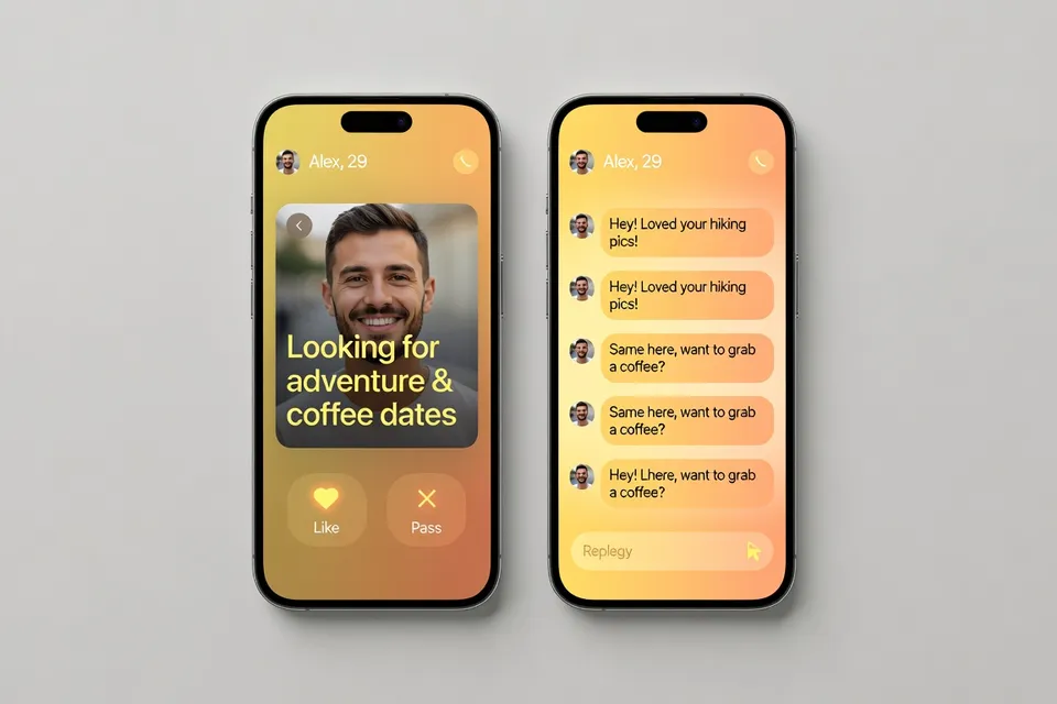 Comparaison d'interfaces mobiles d'applications de rencontre avec indicateurs de profils
