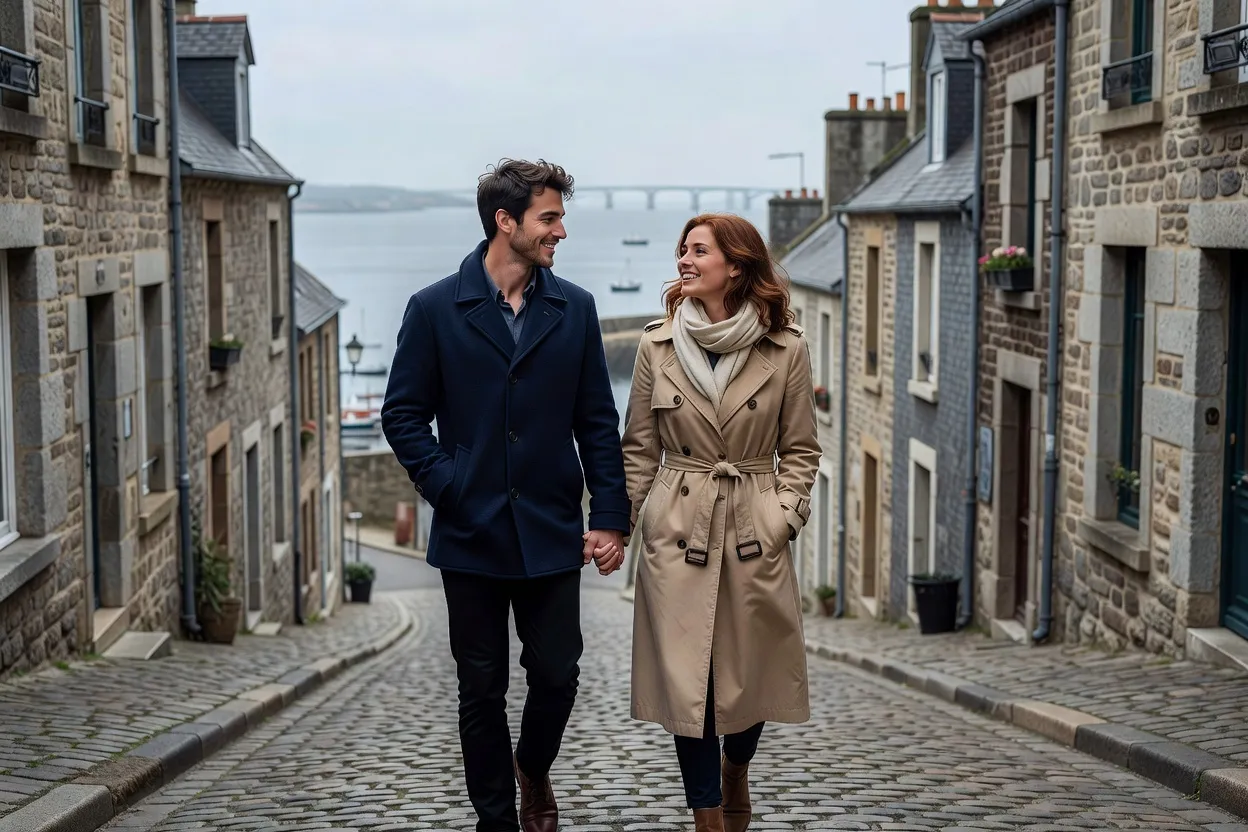 Couple partageant une activité culturelle aux Capucins à Brest